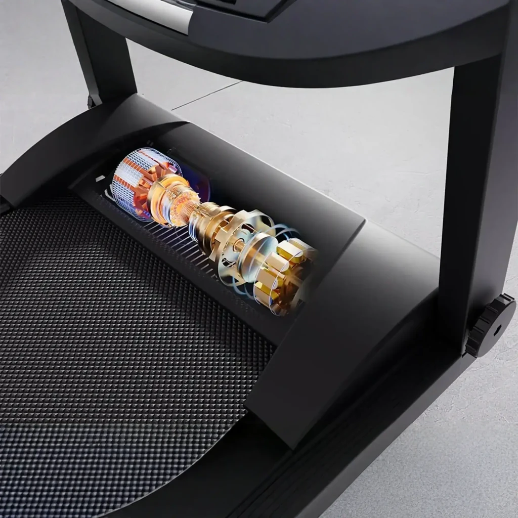 DeerRun A1 Urban cinta plegable negra con panel digital, soporte para dispositivo, barandillas rectas y base compacta de 176 mm con inclinación de 6% - Ítem4