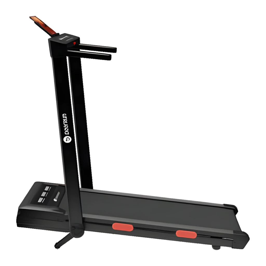 Cinta de correr DeerRun Z10 Pro plegable, marco negro con pantalla y soporte para tablet, barandillas laterales, banda ancha antideslizante y ruedas frontales - Ítem1