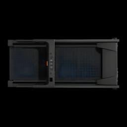 Tapis de course Deerrun A1 Pro Move+ pliable, vue supérieure: cadre noir fin, surface de course antidérapante, commandes centrales tactiles, design compact