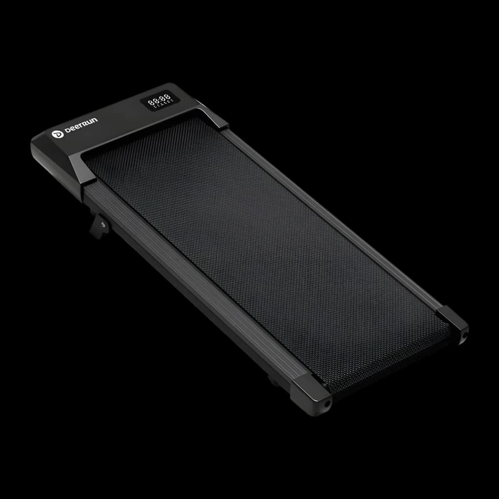 Passadeira Deerrun X20 dobrável com estrutura preta minimalista, superfície antiderrapante ampla e display digital frontal integrado
