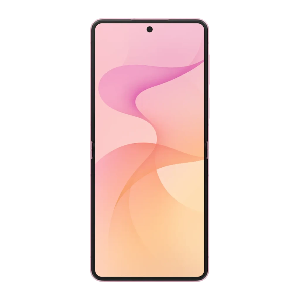 Samsung Galaxy Flip8 5G 256GB Rosa, vista principal: dos ángulos plegado y abierto, pantalla interior y módulo de cámaras - Ítem1