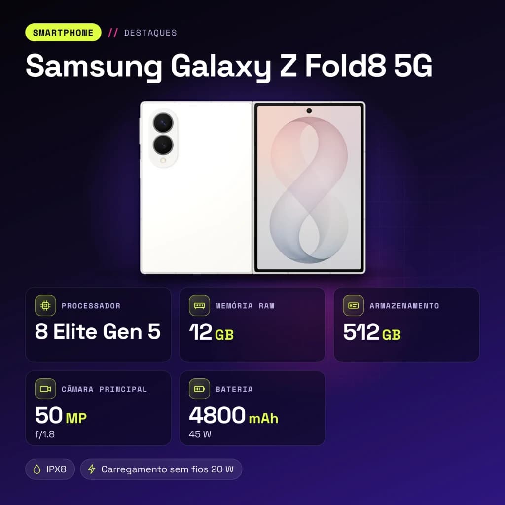 Samsung Galaxy Z Fold8 5G 12GB/512GB Crema Plegable 7,6 pulgadas Dynamic AMOLED 2X 120Hz 50MP OIS - características