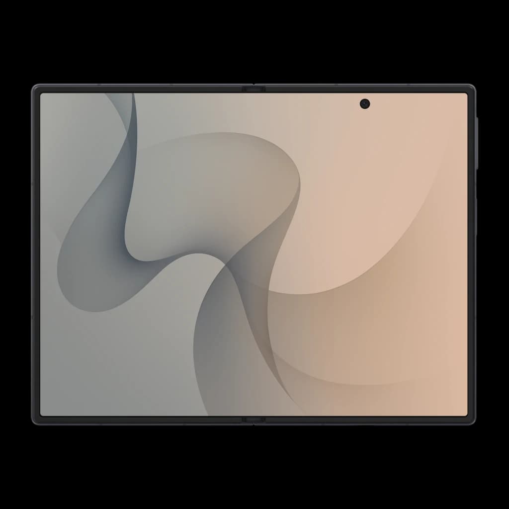 Samsung Galaxy Z Fold8 512GB Grafito, vista frontal: pantalla interior desplegada con cámara perforada superior derecha