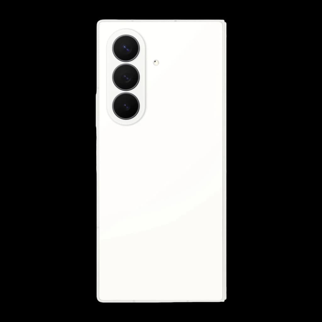 Samsung Galaxy Z Fold8 Ultra 512GB Creme, vista traseira frontal: módulo de câmeras triplo no canto superior esquerdo, corpo