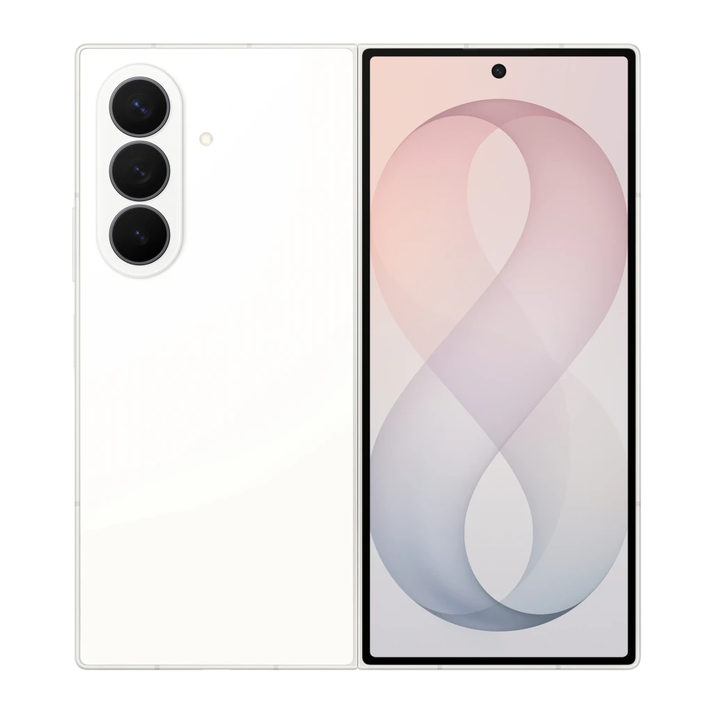 Samsung Galaxy Z Fold8 Ultra 512GB Crema, vista frontal y trasera: plegable abierto, módulo de cámaras triple y pantalla - Ítem4