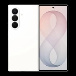 Samsung Galaxy Z Fold8 Ultra 5G 512GB Creme, vista frontal e traseira: módulo de tripla câmera e ecrã externo ligado