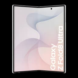Samsung Galaxy Z Fold8 Ultra 512GB Creme, vista frontal aberto: ecrã dobrável desdobrado com câmara perfurada e dobradiça