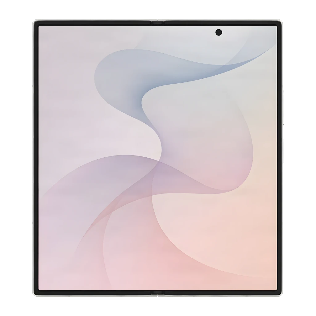 Samsung Galaxy Z Fold8 Ultra 512GB Crema, vista frontal y trasera: plegable abierto, módulo de cámaras triple y pantalla - Ítem9