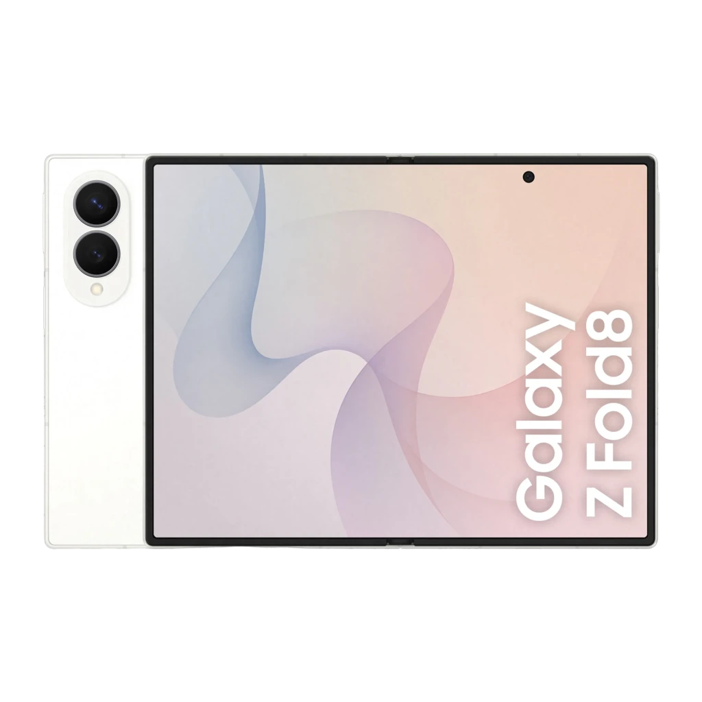 Samsung Galaxy Z Fold8 5G 1TB Crema, vista frontal abierto: trasera con módulo de cámaras y pantalla interior encendida - Ítem1