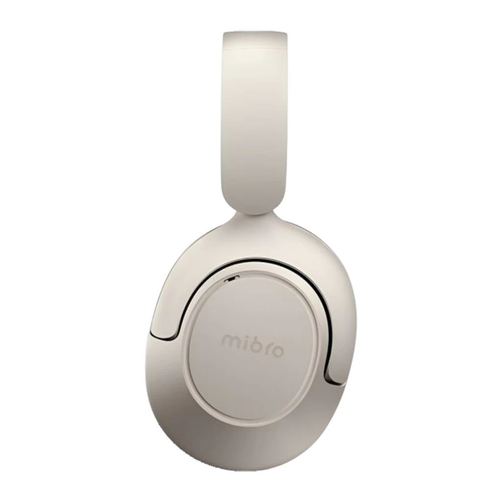 Auriculares Mibro Headphone One Light Beige con diadema acolchada, copas circumaurales plegables, botones integrados y puertos laterales, diseño minimalista - Ítem2