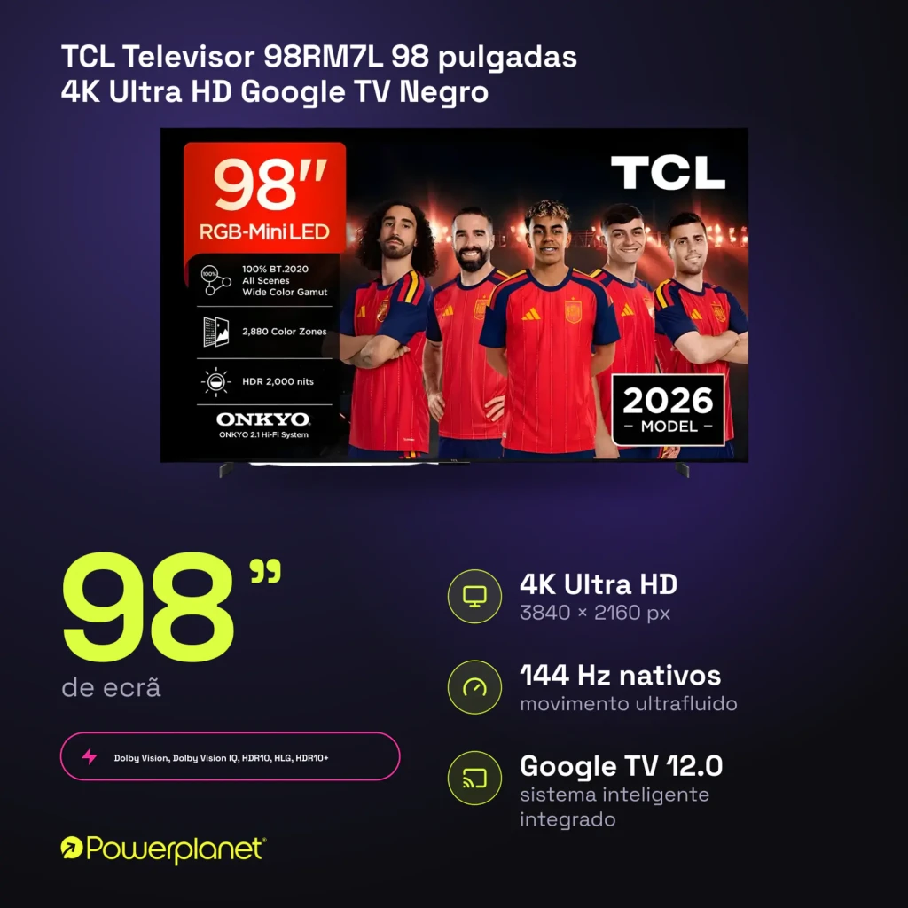 TCL 98RM7L 98 pulgadas 4K Negro, pantalla frontal: especificaciones RGB-Mini LED, 2880 zonas de color y modelo 2026 - Ítem4