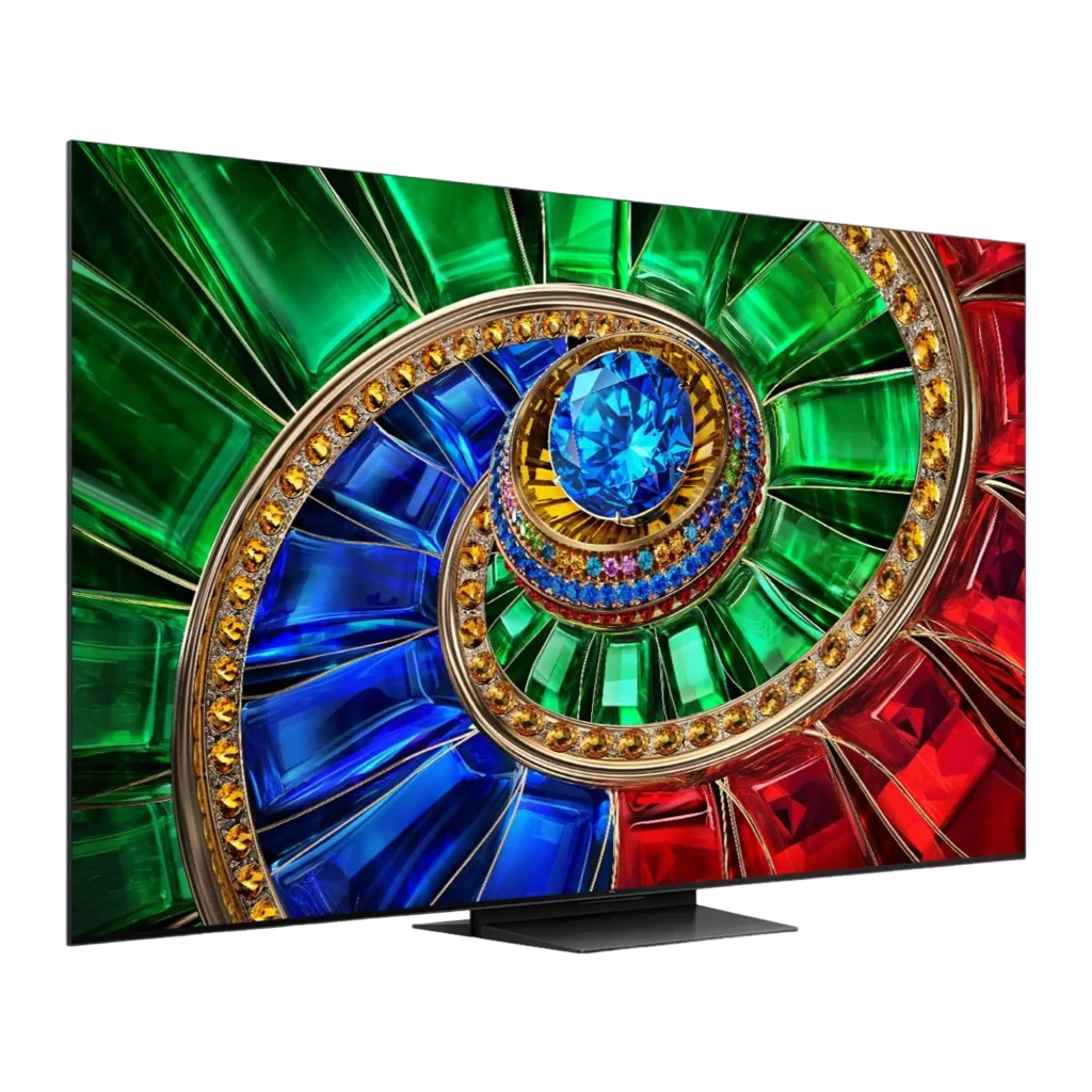 TCL 65RM7L 65 pulgadas 4K Smart TV negro, vista frontal: pantalla RGB-Mini LED con imagen colorida y especificaciones - Ítem4