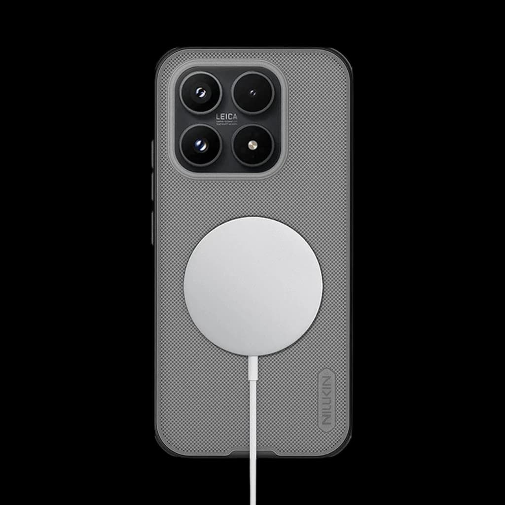Coque Nillkin Super Frosted Shield Pro Magnetic pour Xiaomi 17T noir transparent, texture antidérapante, dos mat, anneau magnétique compatible charge MagSafe
