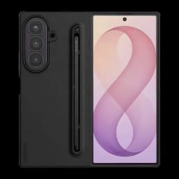 Capa para smartphone Nillkin Flex Pure Fold Pen Slot Preto Silicone líquido + PC, vista frontal e traseira: slot