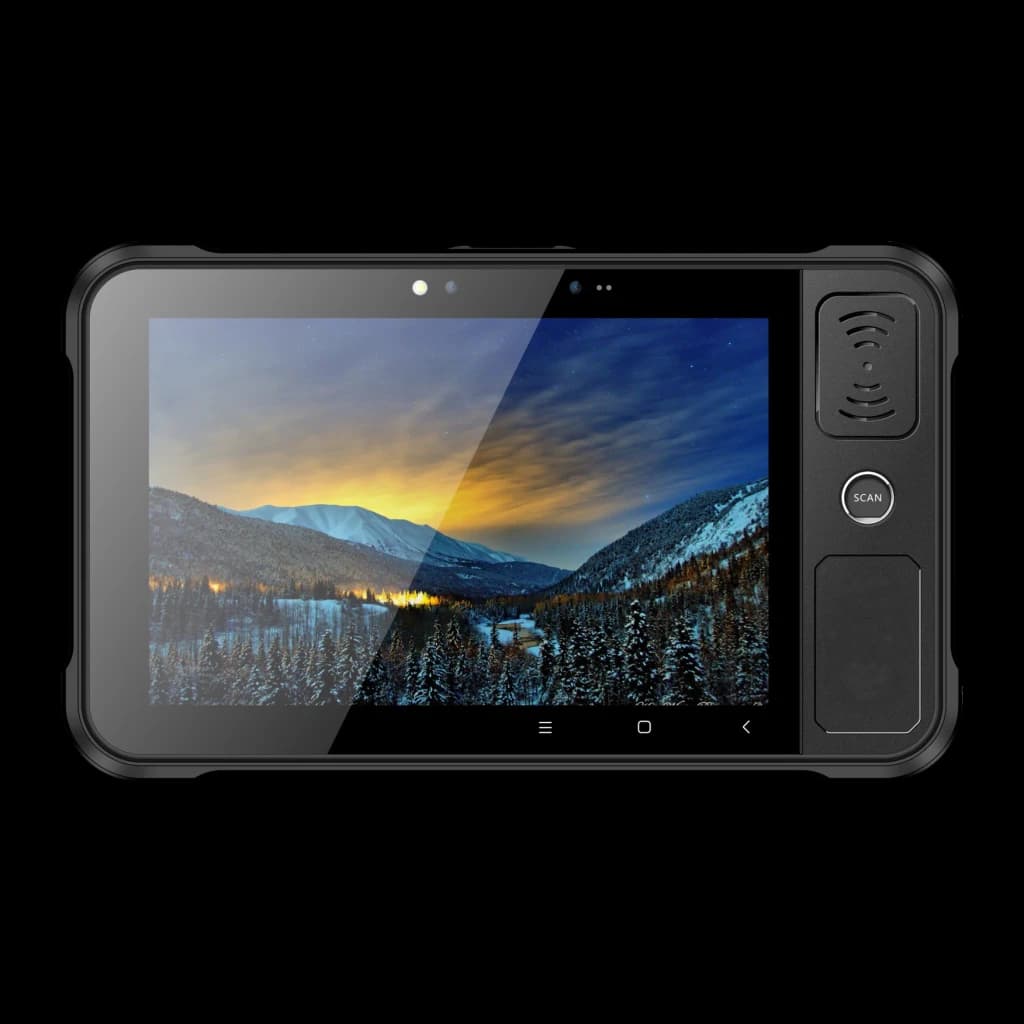 Chainway P80 SE4710 4Go/64Go 4G LTE IP65 Chutes 1.5m 8 pouces IPS 1920x1200, face avant: écran IPS paysage enneigé, lecteur