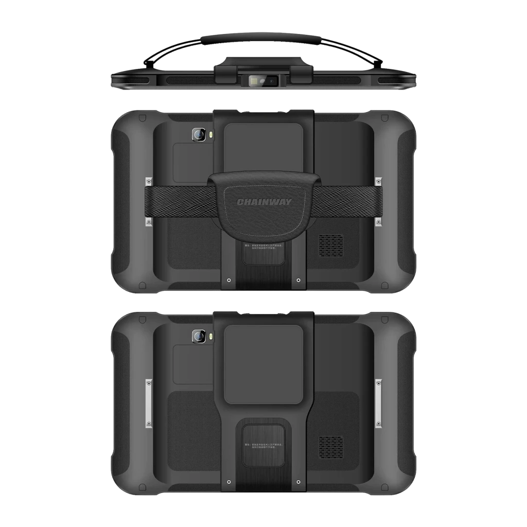 Chainway P80 SE4710 4Go/64Go 4G LTE IP65 Chutes 1.5m 8 pouces IPS 1920x1200, vue arrière: dos avec dragonne, caméra arrière