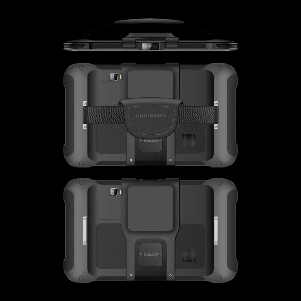 Chainway P80 SE4710 4Go/64Go 4G LTE IP65 Chutes 1.5m 8 pouces IPS 1920x1200, vue arrière: dos avec dragonne, caméra arrière