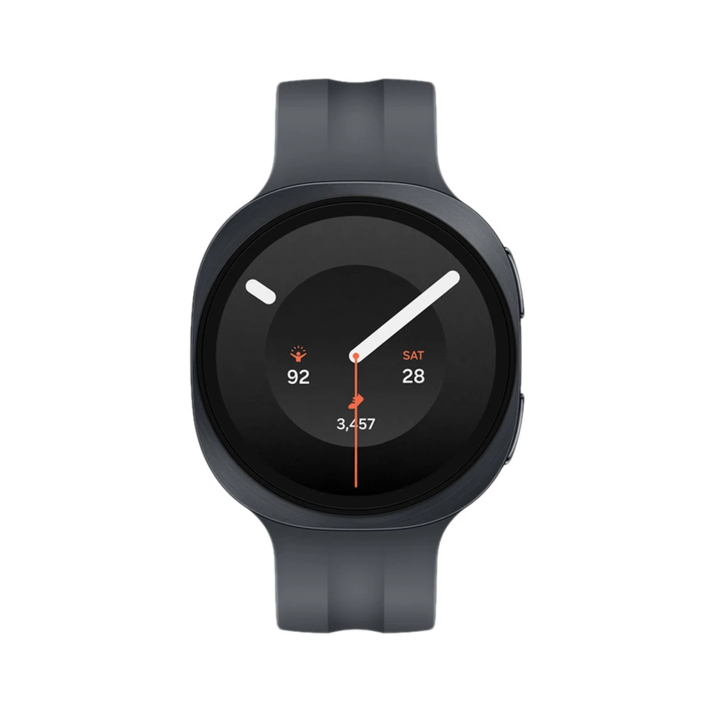 Samsung Galaxy Watch9 40mm LTE gris oscuro con caja de aluminio, correa deportiva a juego y pantalla circular negra con bisel fino y botones laterales - Ítem1