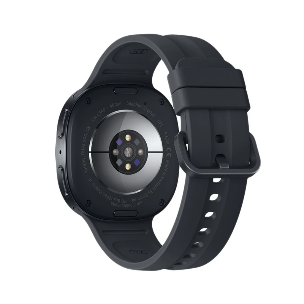 Samsung Galaxy Watch9 40mm LTE gris oscuro con caja de aluminio, correa deportiva a juego y pantalla circular negra con bisel fino y botones laterales - Ítem3