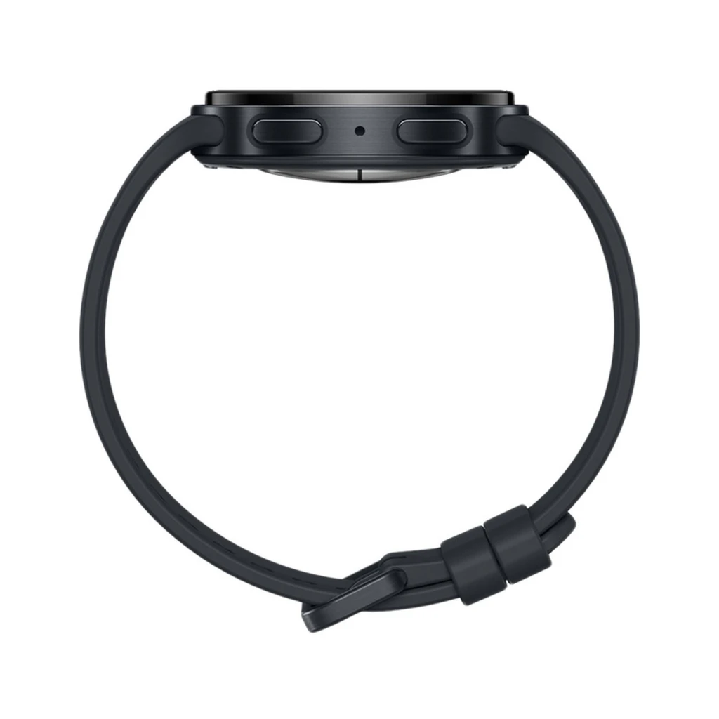 Samsung Galaxy Watch9 40mm LTE gris oscuro con caja de aluminio, correa deportiva a juego y pantalla circular negra con bisel fino y botones laterales - Ítem4