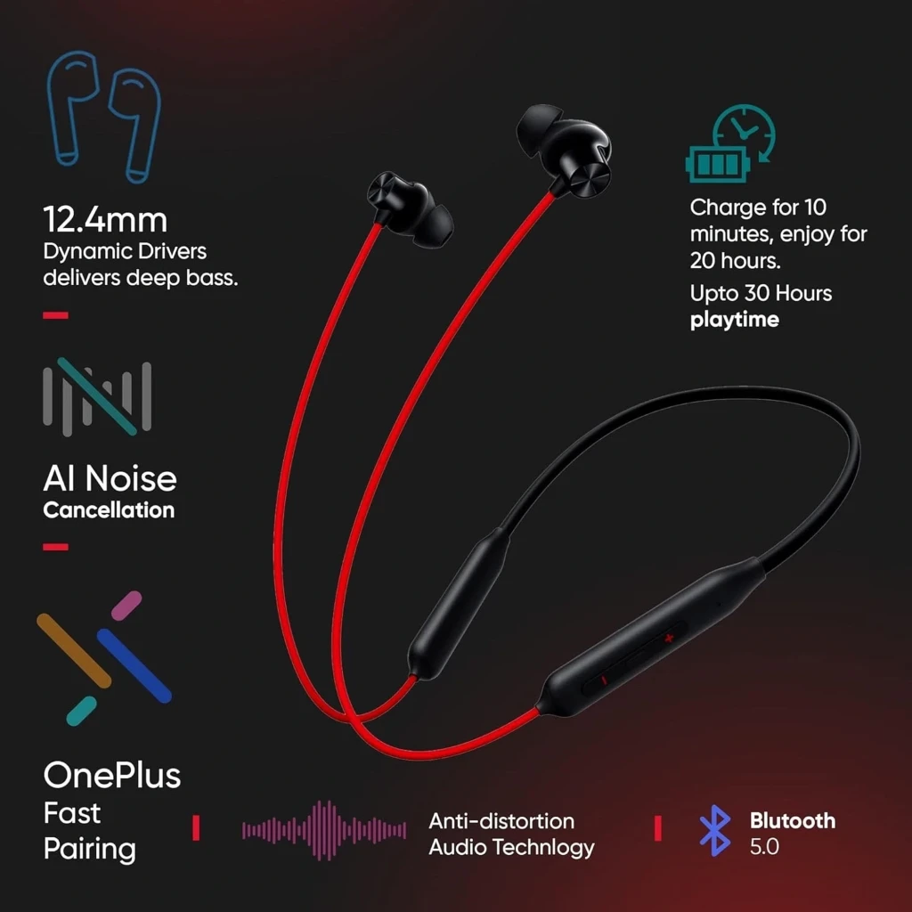 Oneplus Bullet Wireless Z3 Crimsom Eclipse - Auriculares Inalámbricos - Ítem4