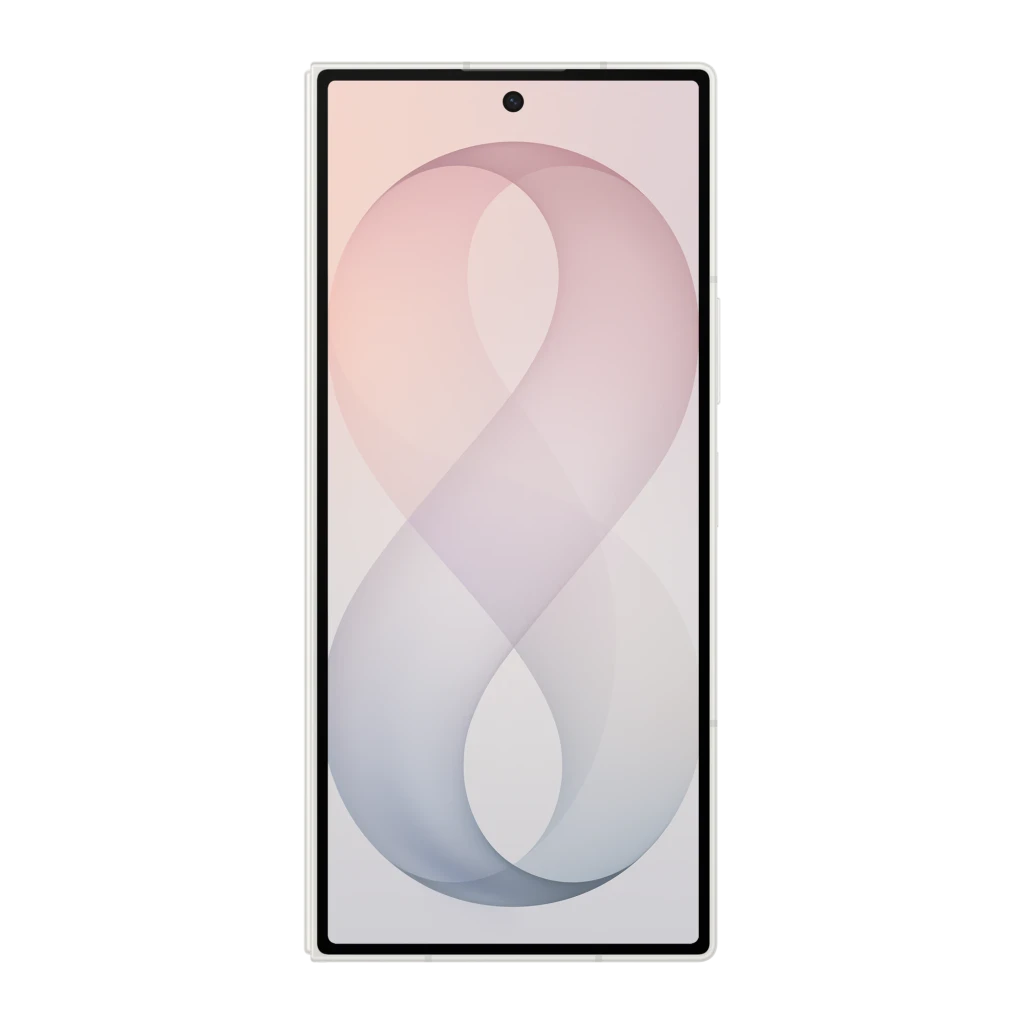 Samsung Galaxy Z Fold8 Ultra 1TB Creme, vista frontal e traseira: dobrado aberto, módulo de 3 câmeras e ecrã ativo - Item2