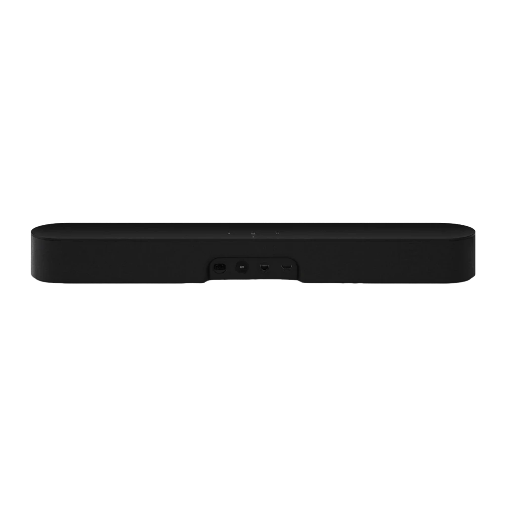 Sonos Beam Gen 2 noir, vue de face: grille en tissu, logo Sonos et commandes tactiles centrées - Ítem2