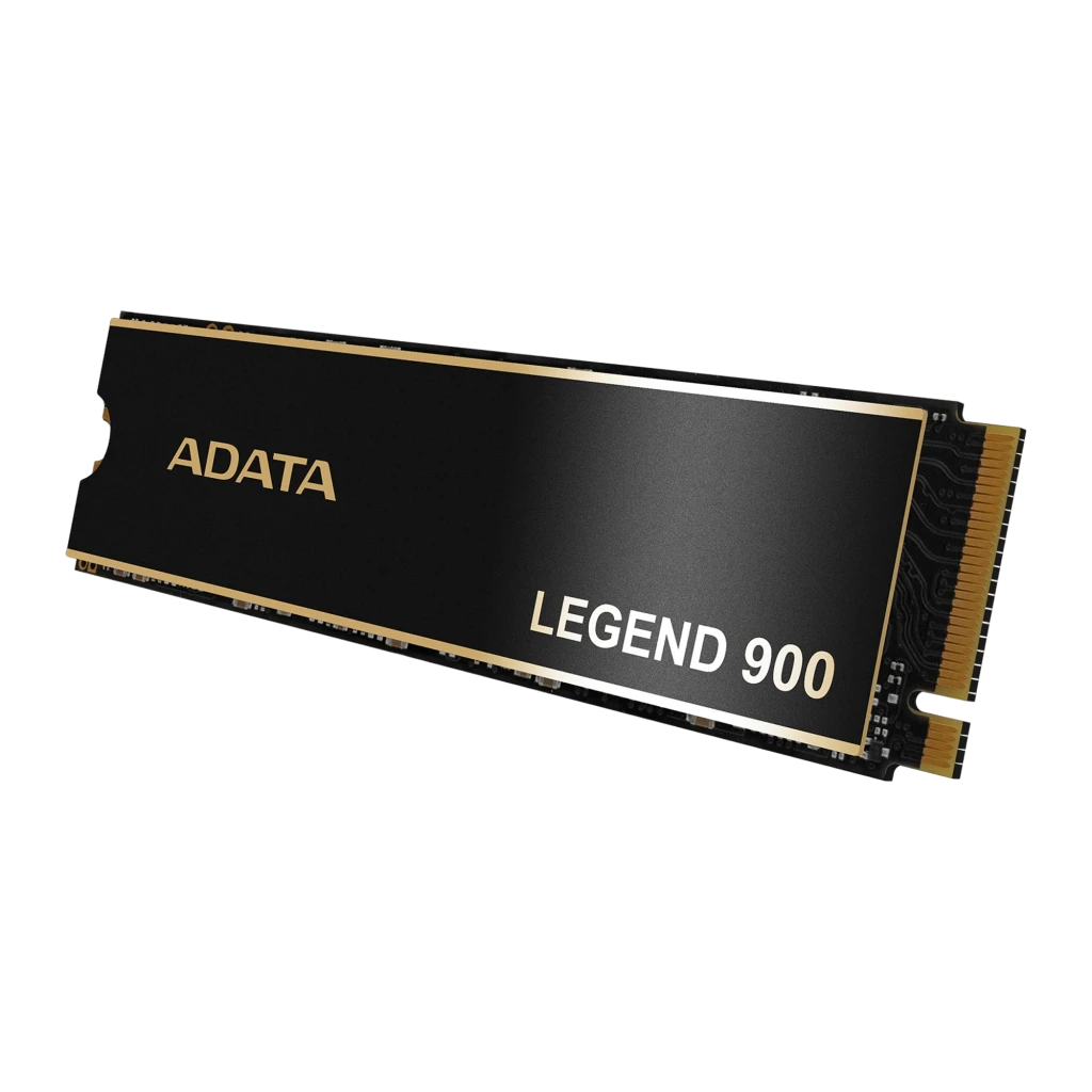 ADATA Legend 900 1TB, vista superior: disipador negro con letras doradas, conector M.2 y bordes dorados visibles - Ítem3