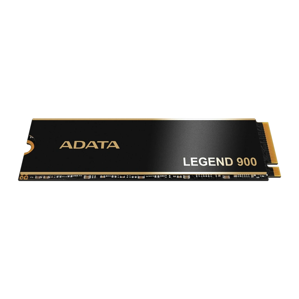 ADATA Legend 900 1TB, vista superior: disipador negro con letras doradas, conector M.2 y bordes dorados visibles - Ítem4