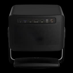 Dangbei DBOX02 Pro 4K 32GB preto, vista traseira: portas USB, HDMI/eARC, HDMI, S/PDIF e LAN com grelha de ventilação