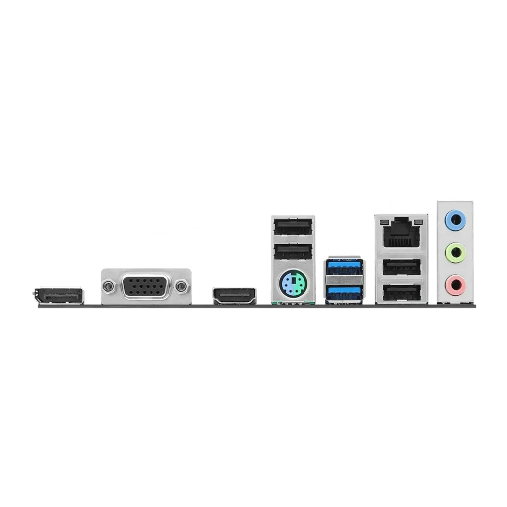 ASRock H610M-HDV/M.2 D5 Gen5 128GB, vista com caixa: placa-mãe Micro ATX preta ao lado da embalagem - Item4