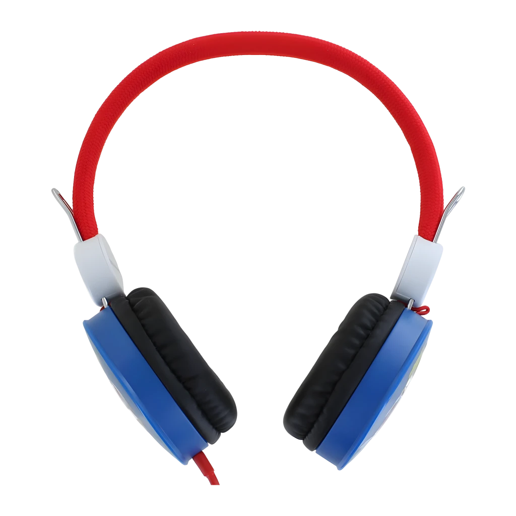 OTL Super Mario & Friends Kids Core casque bleu/rouge, vue latérale: arceau rouge, coussinets bleus avec personnages Mario, - Ítem2