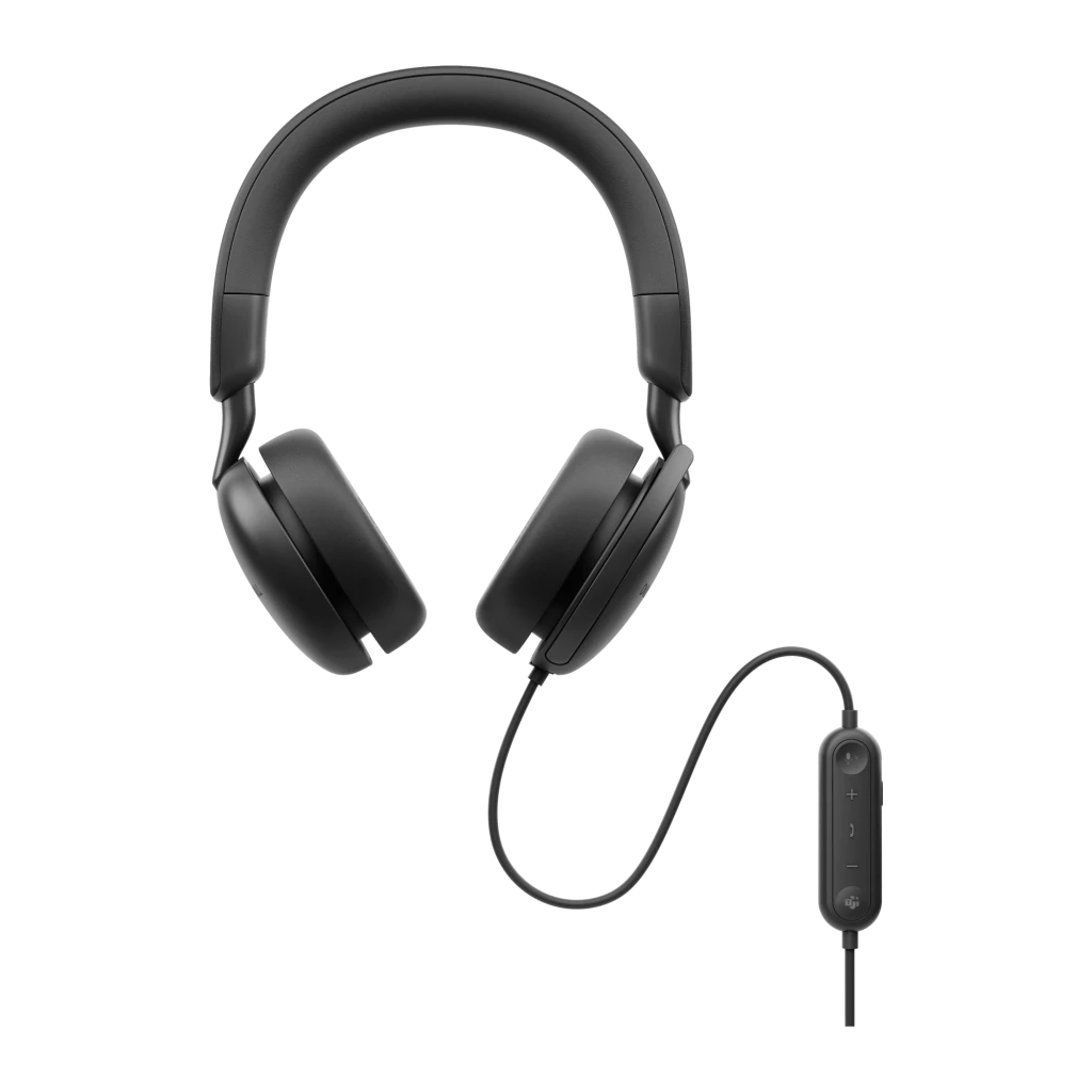 Dell Casque Pro Wired ANC WH5024 noir, kit en angle: casque avec micro, télécommande en ligne, connecteur USB-A et - Ítem1