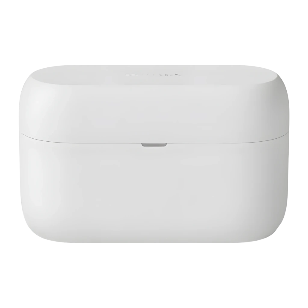 Philips TAQ2000WT Open-Ear True Wireless Branco, vista frontal: dois auriculares e estojo aberto com logo Philips visível - Item6