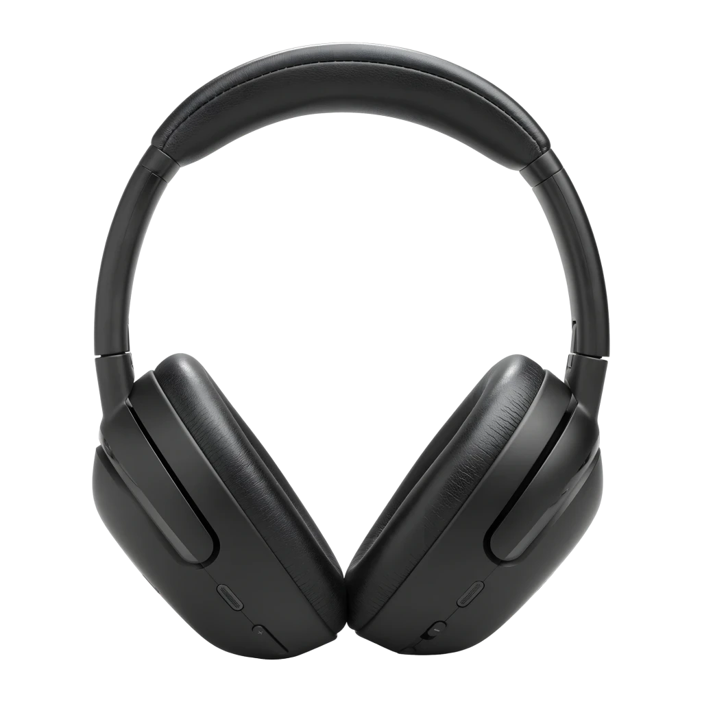 JBL Tour One M3 Bluetooth Noir, vue de face en angle: arceau rembourré, coussinets et commandes sur la coque gauche - Ítem5
