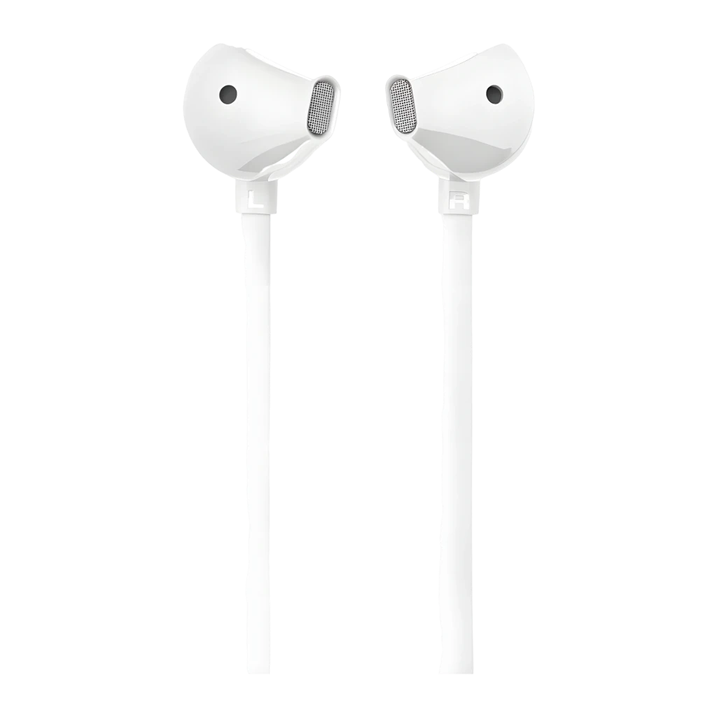 JBL Tune 305C USB-C Branco, vista aberta: fones in-ear com cabo, controlo em linha e conector USB-C - Item1