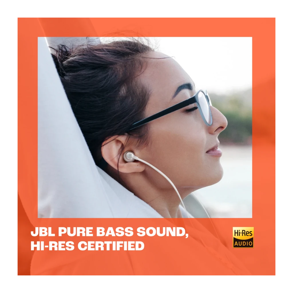 JBL Tune 305C USB-C Branco, vista aberta: fones in-ear com cabo, controlo em linha e conector USB-C - Item2