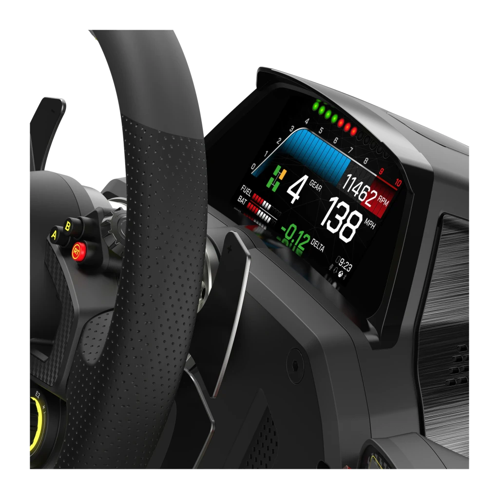 Turtle Beach VelocityOne Race Negro, vista lateral: volante con pantalla, pedales metálicos y palanca de cambios con botones - Ítem7