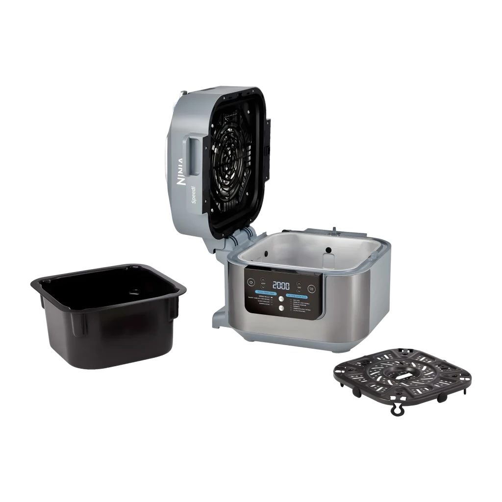 Ninja Speedi ON400EU 5,7L Gris, vue de face: panneau de commande avec modes Rapid Cooker et Air Fry visibles - Ítem1