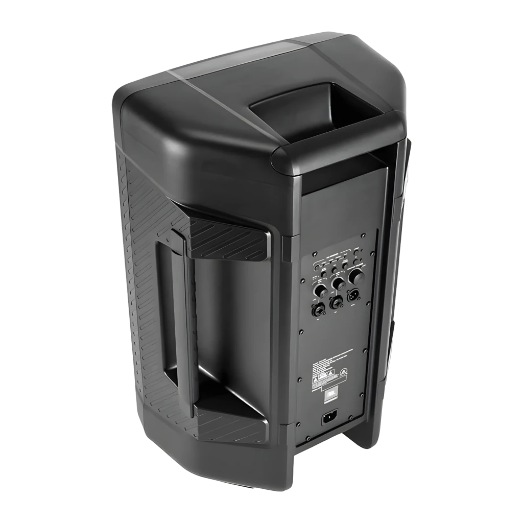 JBL IRX112BT Negro, vista frontal: rejilla metálica hexagonal y logo JBL centrado en carcasa negra - Ítem2