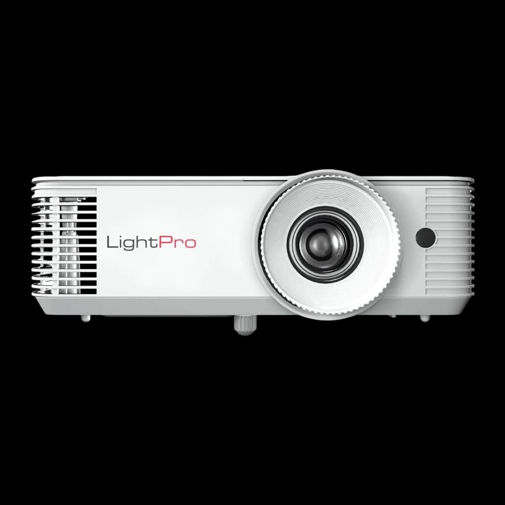 InFocus Vista II IN0048SL 4400lm Blanco, vista frontal: lente central con anillo de enfoque, rejillas laterales y logo