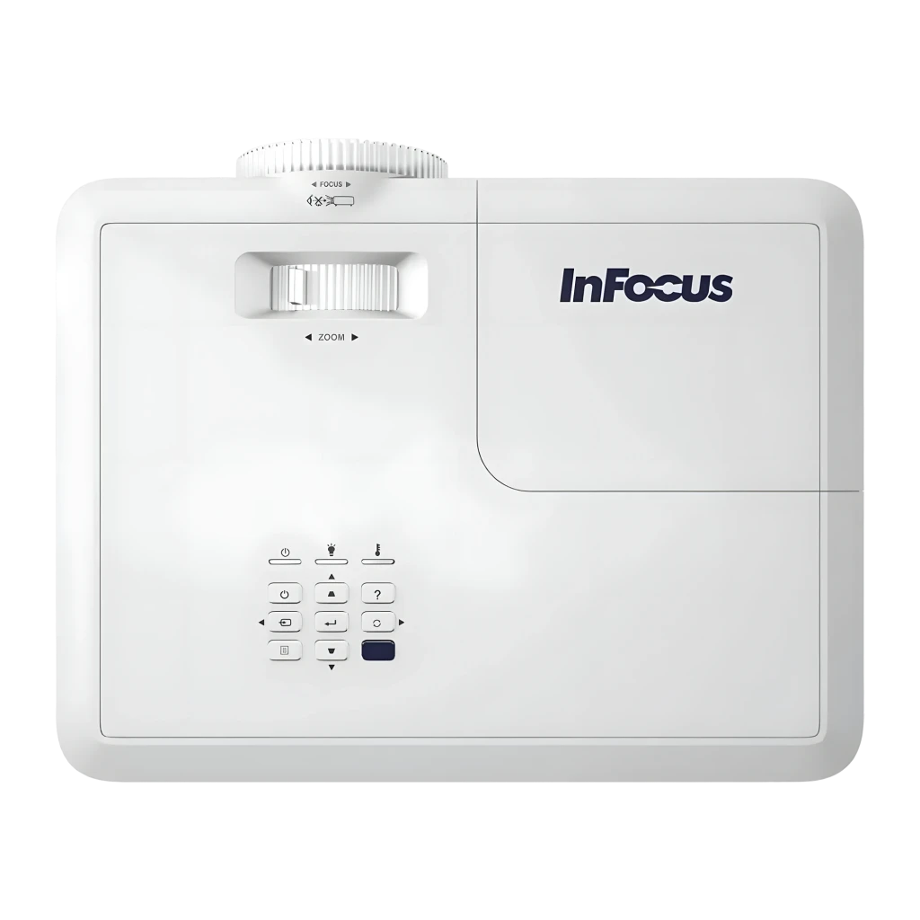 InFocus Vista II IN0048SL 4400lm Branco, vista frontal: lente central com anel de foco, grades laterais e logo LightPro - Item4
