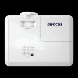 InFocus Vista II IN0048SL 4400lm Blanco, vista superior: panel de control, anillo de zoom y logo InFocus