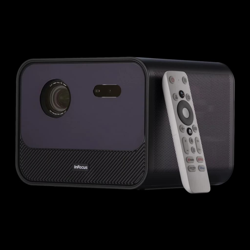 InFocus in3028sl Quantum LED Crusader Grandmaster 32GB Morado medianoche, kit completo: proyector en ángulo frontal con