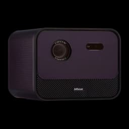 InFocus in3028sl Quantum LED Crusader Grandmaster 32GB Morado medianoche, vista frontal lateral baja: lente DLP centrada,