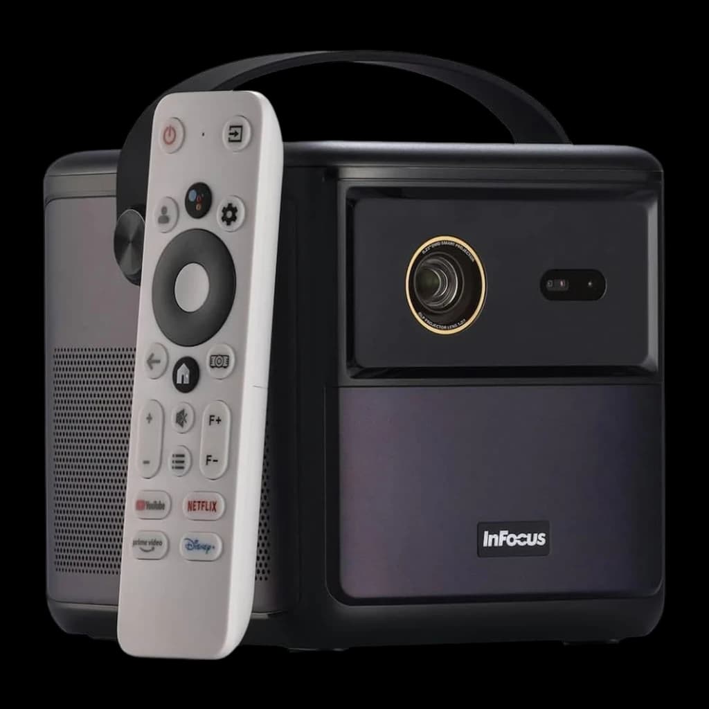 InFocus Crusader Challenger IN3008SL 32GB Midnight Purple, kit con mando: mando a distancia blanco con accesos directos a