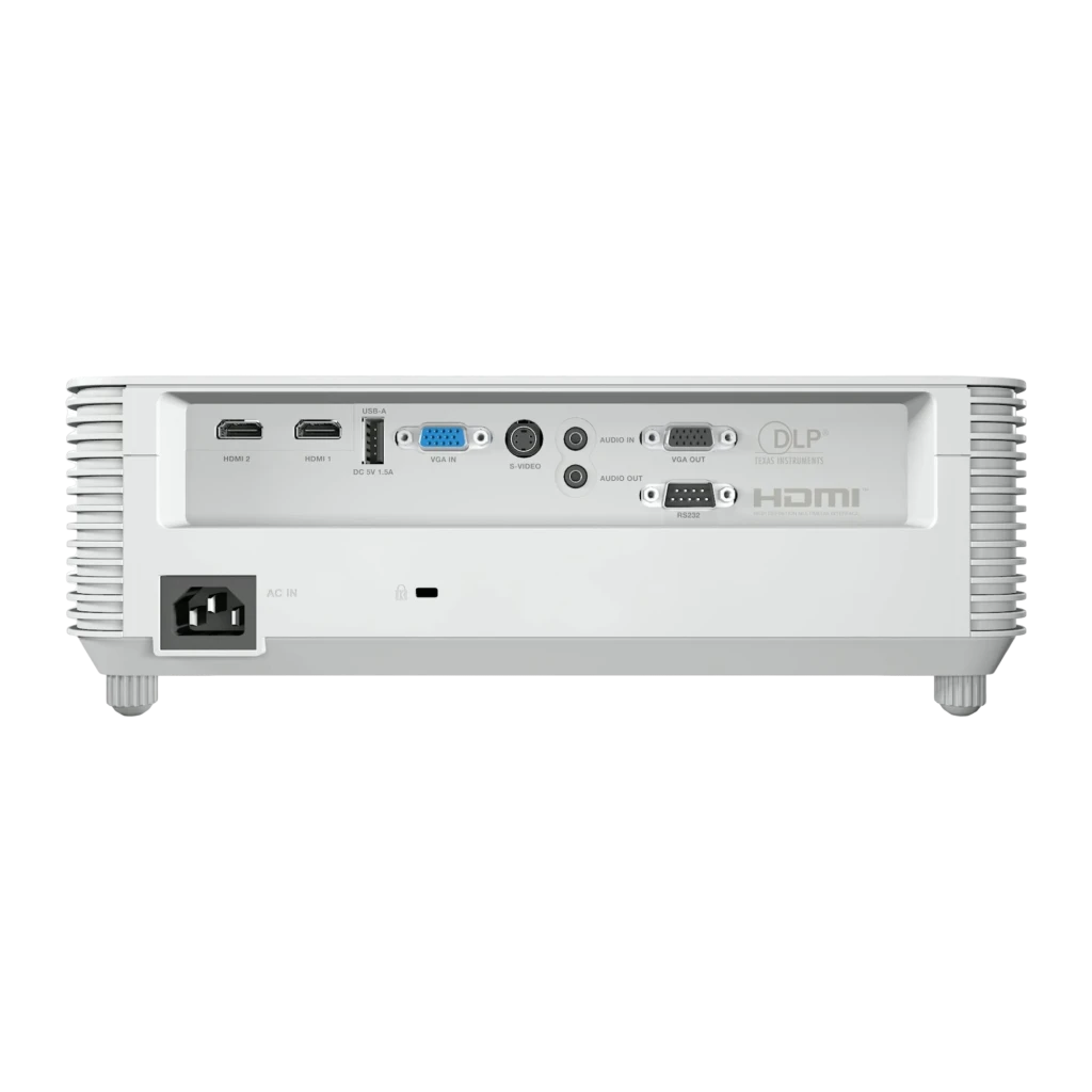 InFocus Genesis IV XGA 4000 Lúmens Branco, vista frontal: lente central, grades de ventilação e logo LightPro - Item1