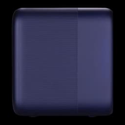 InFocus IN3058SL 16GB azul-cinza, vista lateral esquerda: textura estriada horizontal e painel liso sem logótipo