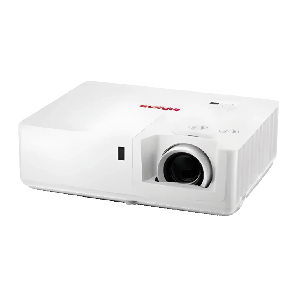 InFocus IN1069SL projetor 7000lm WUXGA Branco, vista lateral direita: objetiva, grades de ventilação e logo InFocus visíveis - Item4