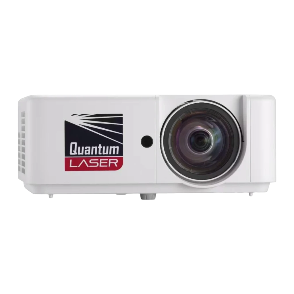 InFocus IN1026ST projetor DLP WXGA branco, vista em perspectiva: painel de controlo superior, grelha e objetiva - Item1